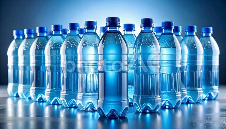 並ぶ冷感と潤いの道具 冷却グッズ,水分補給,予防の写真素材