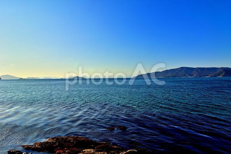 鹿島から見る瀬戸内の海 瀬戸内海,鹿島,海の写真素材