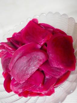 赤かぶの漬物の写真