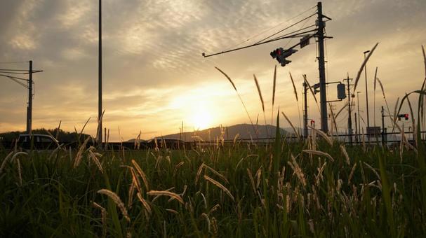 Photo, sunset, the countryside, nostalgy, 