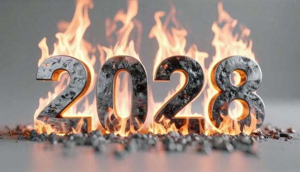 立体 数字 2028 炎上の写真