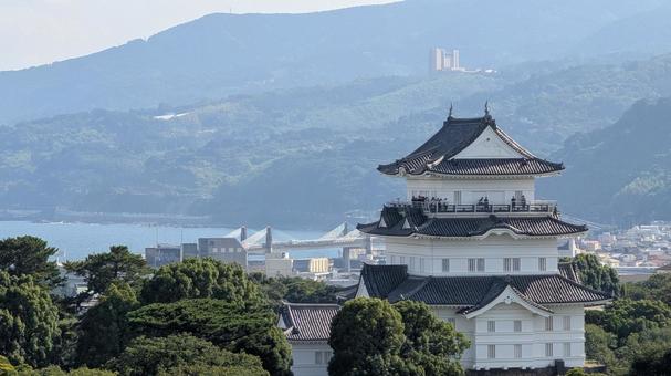 ミナカ小田原~小田原城 ミナカ小田原~小田原城 小田原城,ミナカ小田原,天望足湯庭園の写真素材