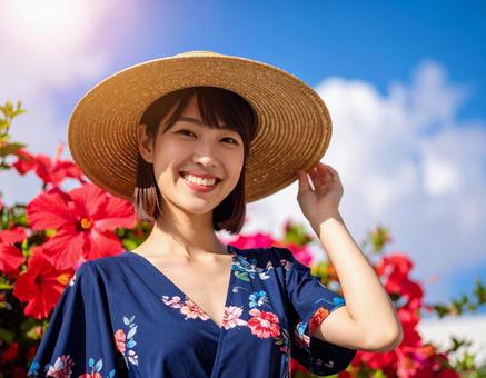 ハイビスカスと、真夏の彼女 ハイビスカスと、真夏の彼女の写真