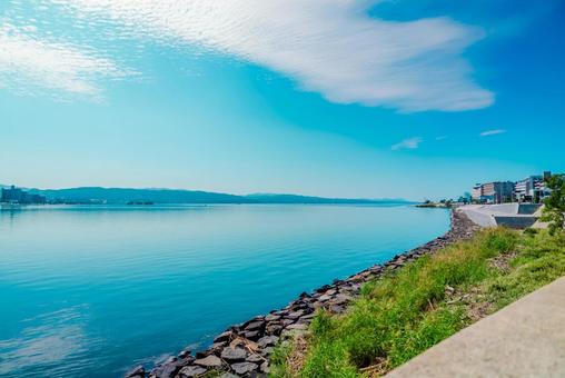 【島根】松江宍道湖 松江,島根,宍道湖の写真素材