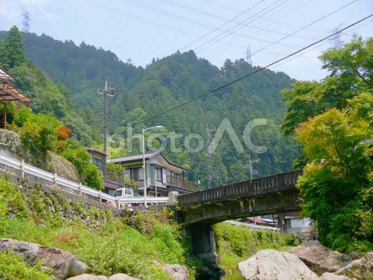 田舎の風景と橋 橋,田舎,風景の写真素材