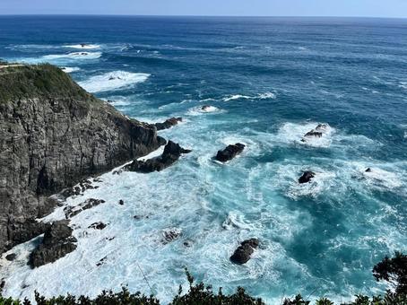 高知の足摺岬がかっこいい 高知の足摺岬がかっこいい 海,空,波の写真素材