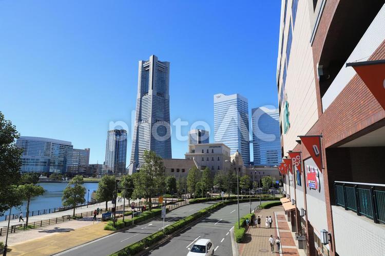 みなとみらいの風景 みなとみらい,桜木町,都会の写真素材