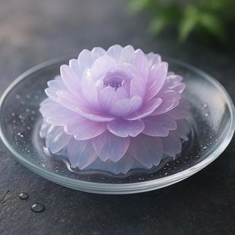 幻想的なゼリーフラワー 蓮 淡紫 幻想的なゼリーフラワー 蓮 淡紫の写真