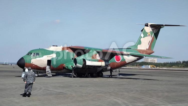 C-1輸送機 cー1,c1,輸送機の写真素材
