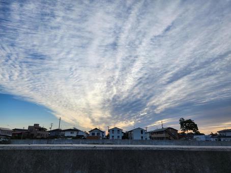 たなびく雲 雲,空,たなびくの写真素材
