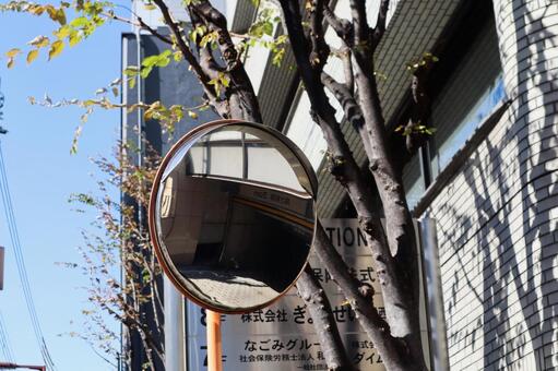 カーブミラー カーブミラー,安全,鏡の写真素材