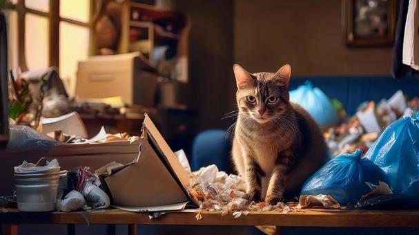 汚部屋の猫 汚部屋の猫の写真