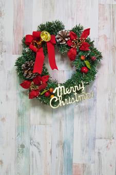 おしゃれなクリスマスリース クリスマス,12月,クリスマスリースの写真素材