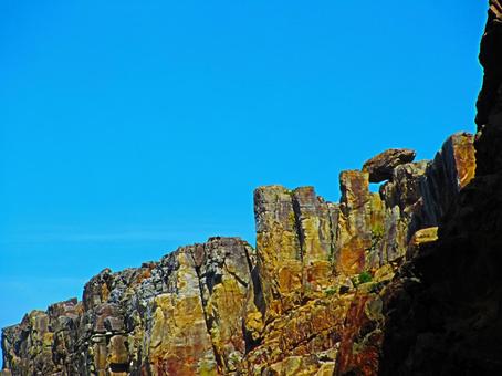 Photo, three sections of caves, sea cave, cave, 