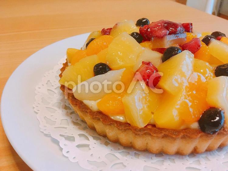 フルーツタルト　手作り　スィーツ　ケーキ タルト,手作り,デザートの写真素材