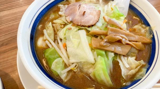 8番ラーメンの味噌野菜ラーメン 8番ラーメン,味噌ラーメン,野菜の写真素材
