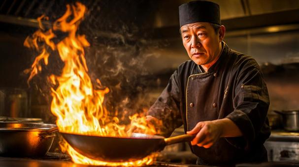 厳しそうな男性中華料理職人2 厳しそうな男性中華料理職人2の写真