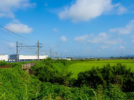 板倉東洋大前駅田園風景 板倉東洋大前駅田園風景の写真