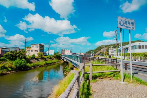 【鳥取】一級河川 袋川 鳥取,観光,駅近の写真素材