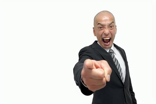 指差して怒ってパワハラするスーツ中年男性 指差して怒ってパワハラするスーツ中年男性 ビジネス,男,男性の写真素材