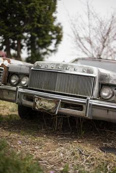 捨てられた廃車 捨てられた廃車 自動車,放置,クラシックカーの写真素材