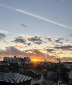 夕日 夕日の写真