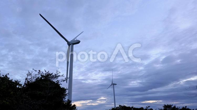 風力発電の巨大風車 風力発電,風車,大型風車の写真素材