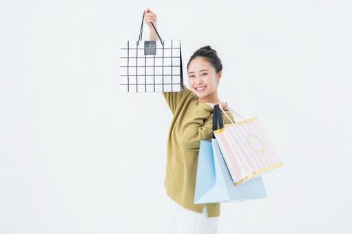 Photo, shopping, a smile, female, 