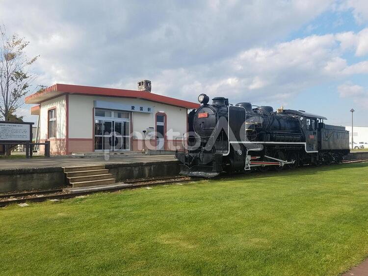 北海道　愛国駅 北海道,愛国駅,slの写真素材