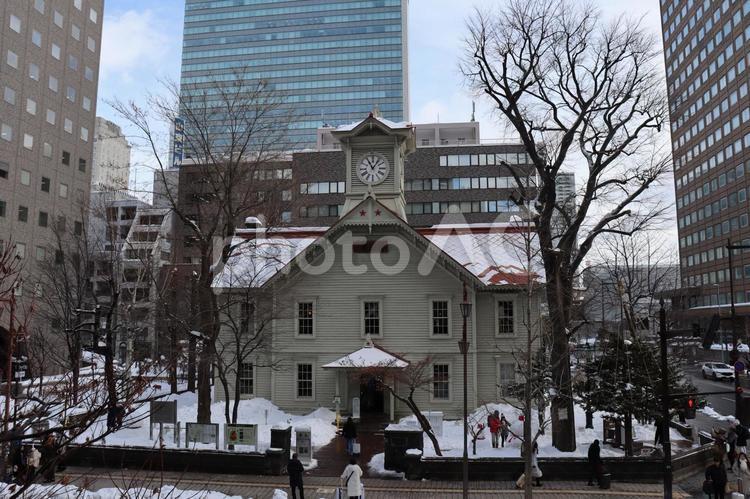 札幌市時計台 冬,さっぽろ,アクセスの写真素材