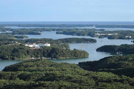 横山展望台から英虞湾を望む 横山展望台から英虞湾を望むの写真