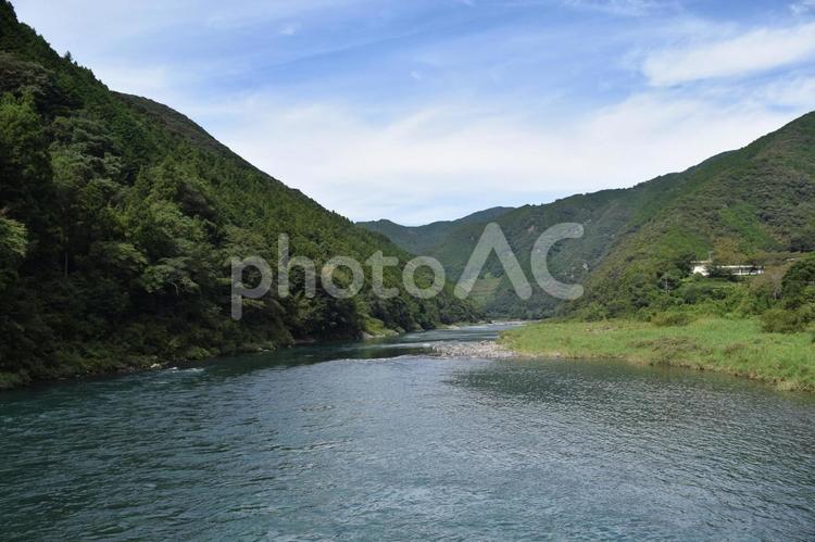 【高知】仁淀川の風景 仁淀川,川,水の写真素材