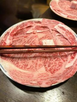すき焼き すき焼き すき焼き,お肉,高級肉の写真素材
