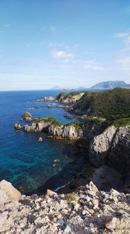 式根島の景色 式根島,海,景色の写真素材