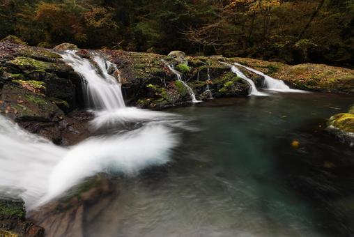 菊池渓谷 菊池渓谷,熊本県,渓流の写真素材