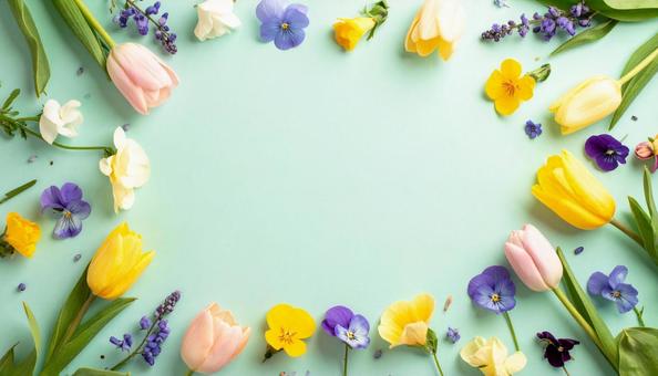 春の花の背景素材 春の花の背景素材の写真