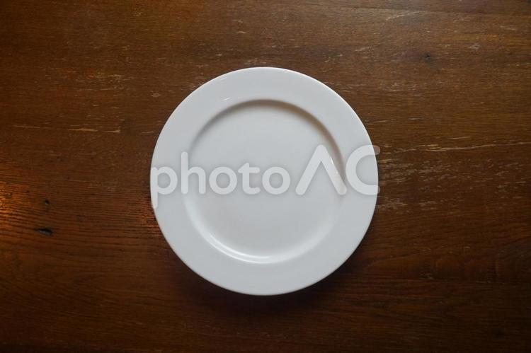 飲食店のA4POP用の皿 皿,白,白皿の写真素材