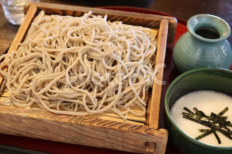 とろろつけ蕎麦 そば,蕎麦,ざるそばの写真素材