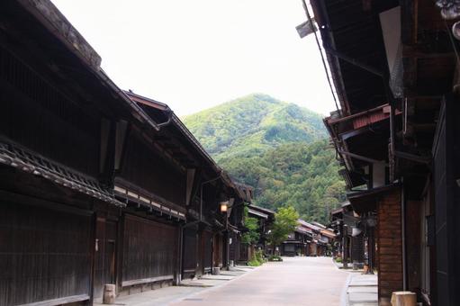 奈良井宿 奈良井宿 奈良井宿,街並み,木曽の写真素材