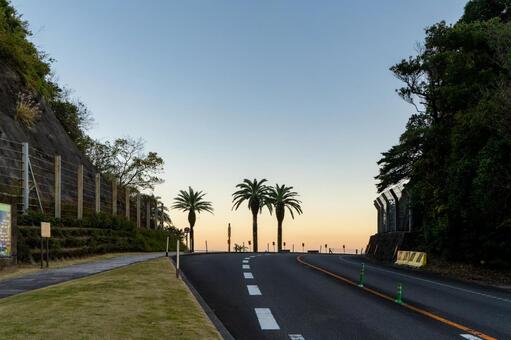 堀切峠の夕景 堀切峠,夕暮れ,夕方の写真素材