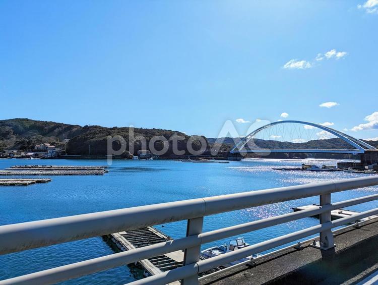 麻生の浦大橋　ドライブ風景５ 麻生の浦大橋,浦村,ドライブの写真素材