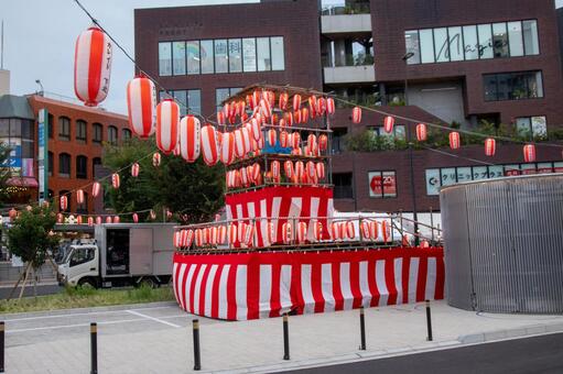 盆祭り 提灯,お祭り,盆祭りの写真素材