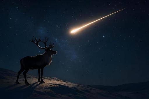 星降る雪丘のトナカイ 星降る雪丘のトナカイの写真