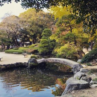 お寺の橋 お寺の橋の写真