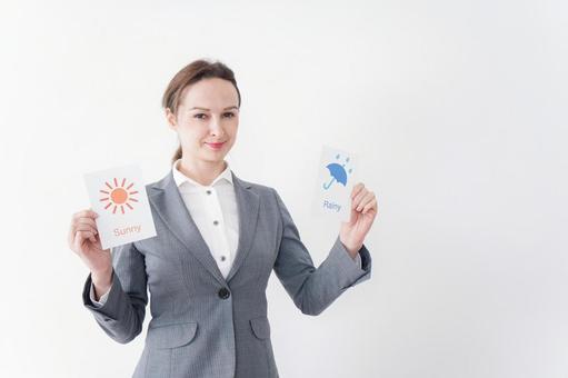 ネイティブ英語教師 リスニング,共通語,コピースペースの写真素材