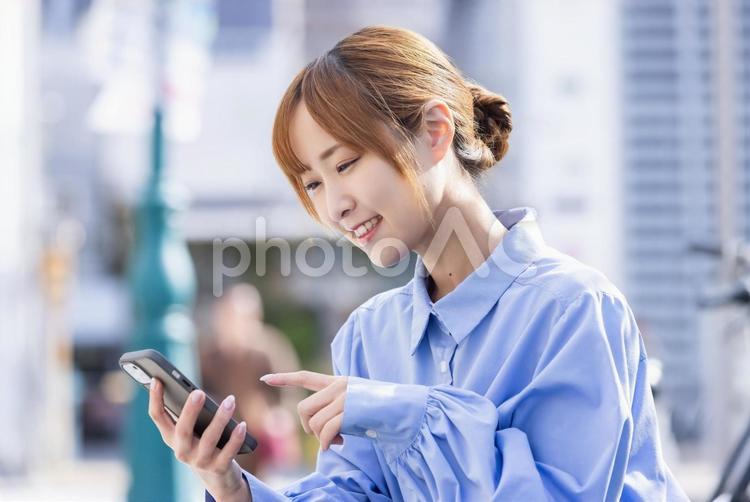 笑顔のビジネスウーマン　Business ビジネス,女性,スーツの写真素材