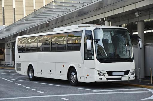 三菱ふそう　エアロエース　白 夜行バス,高速バス,旅行の写真素材