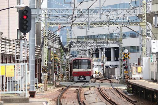 京急 北品川駅~品川駅のカーブ 京急 北品川駅~品川駅のカーブ 北品川駅,北品川,京急電鉄の写真素材