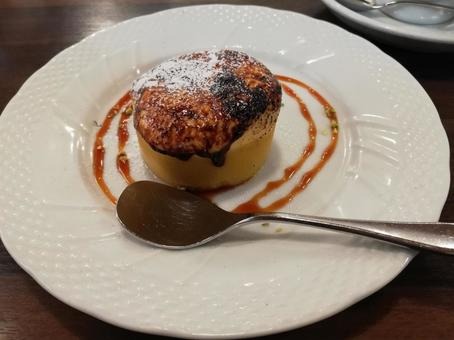 クレームドブリュレ ブリュレ,スイーツ,カフェの写真素材