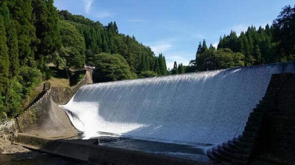 白水ダム０１ ダム,白水ダム,川の写真素材